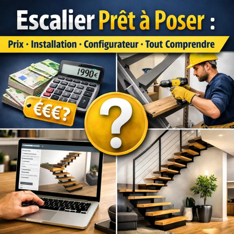 Escalier prêt à poser : prix, installation et configurateur en ligne