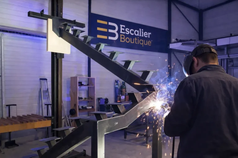 Fabrication escalier sur mesure France dans atelier Escalier Boutique