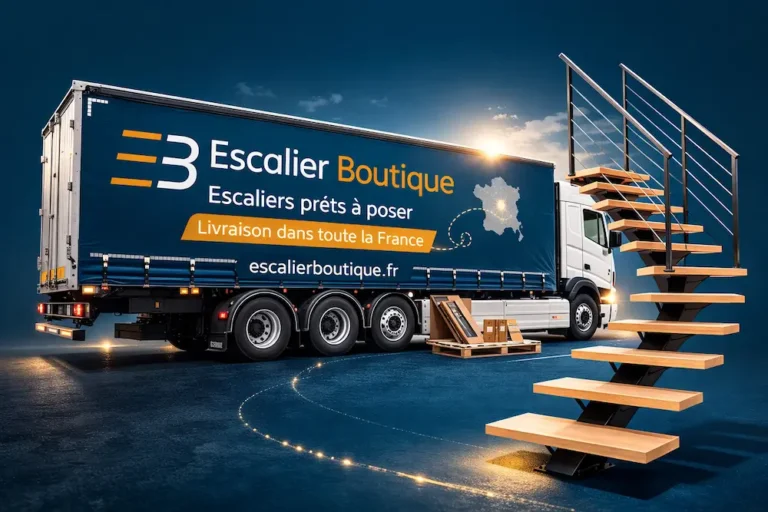 Livraison escalier prêt à poser sécurisé en France